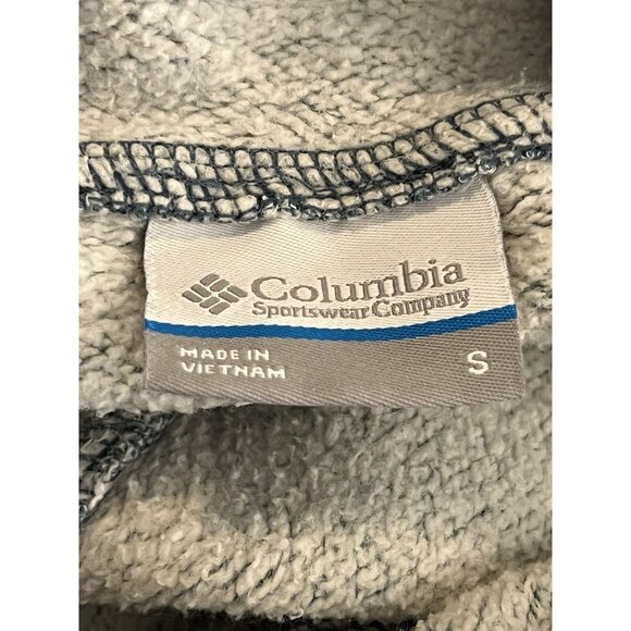 Women’s Columbia Sweatshirt High Neck Collar With Drawstrings Sz S Blue - Picture 8 of 9